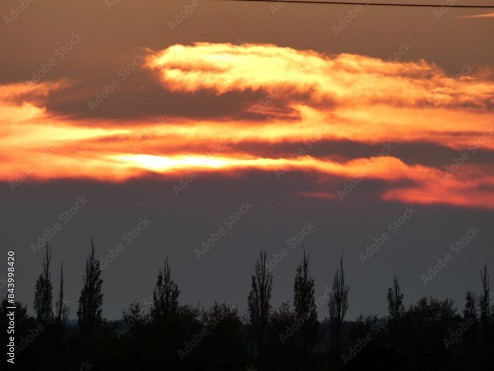 Fototapeta premium Beautiful sunset in Roggentin near Rostock (Germany)