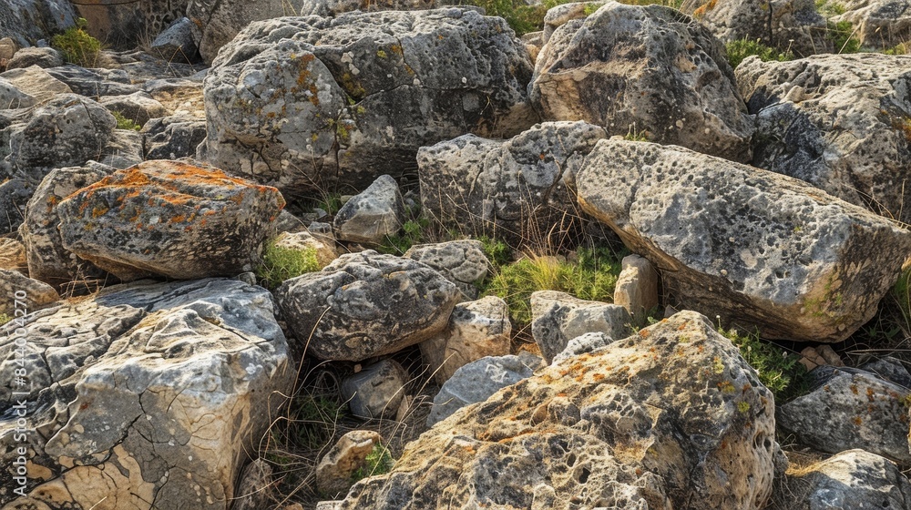 A rocky landscape filled with whimsical shapes and forms giving the impression of a hidden world of living stones. A rocky landscape filled with whimsical shapes and forms giving the impression of a hidden world of living stones.