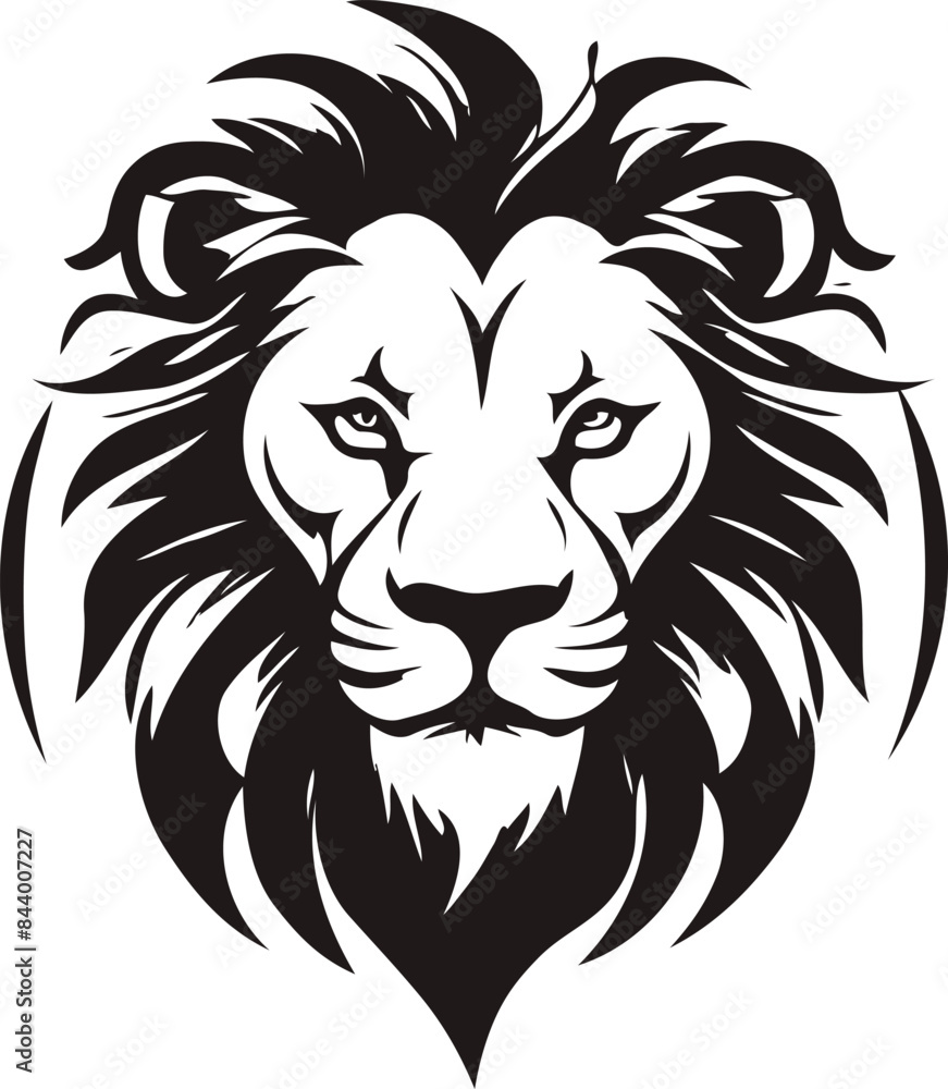 vector Lion Head mascot Silhouette vector Lion Head mascot Silhouette