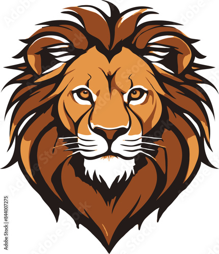 vector Lion Head mascot Silhouette