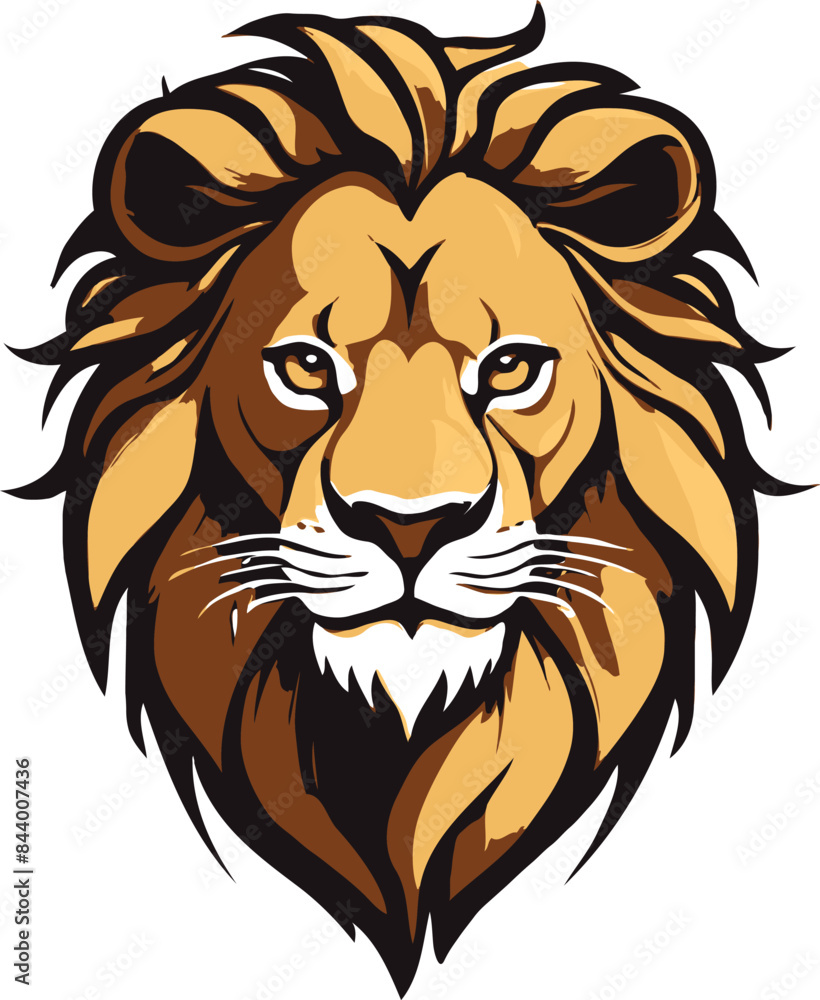 vector Lion Head mascot Silhouette vector Lion Head mascot Silhouette