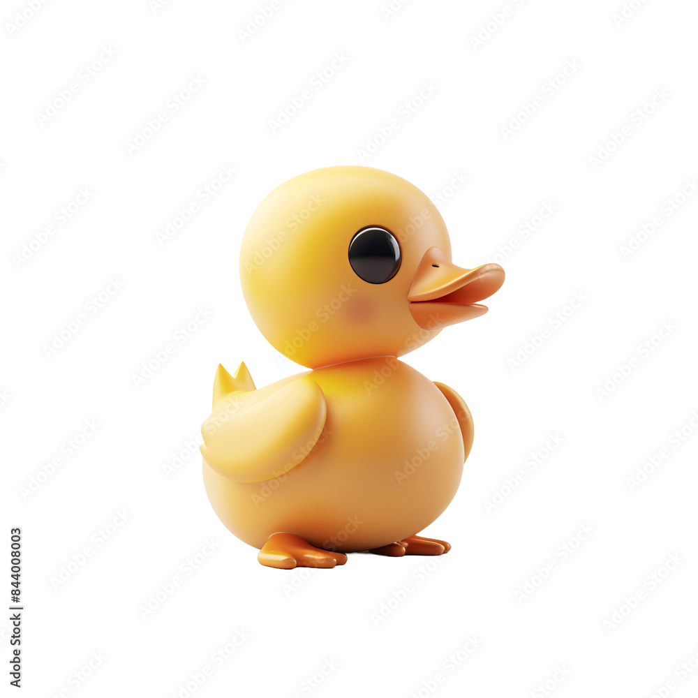 Cute Yellow Rubber Duckling in 3D Cute Yellow Rubber Duckling in 3D