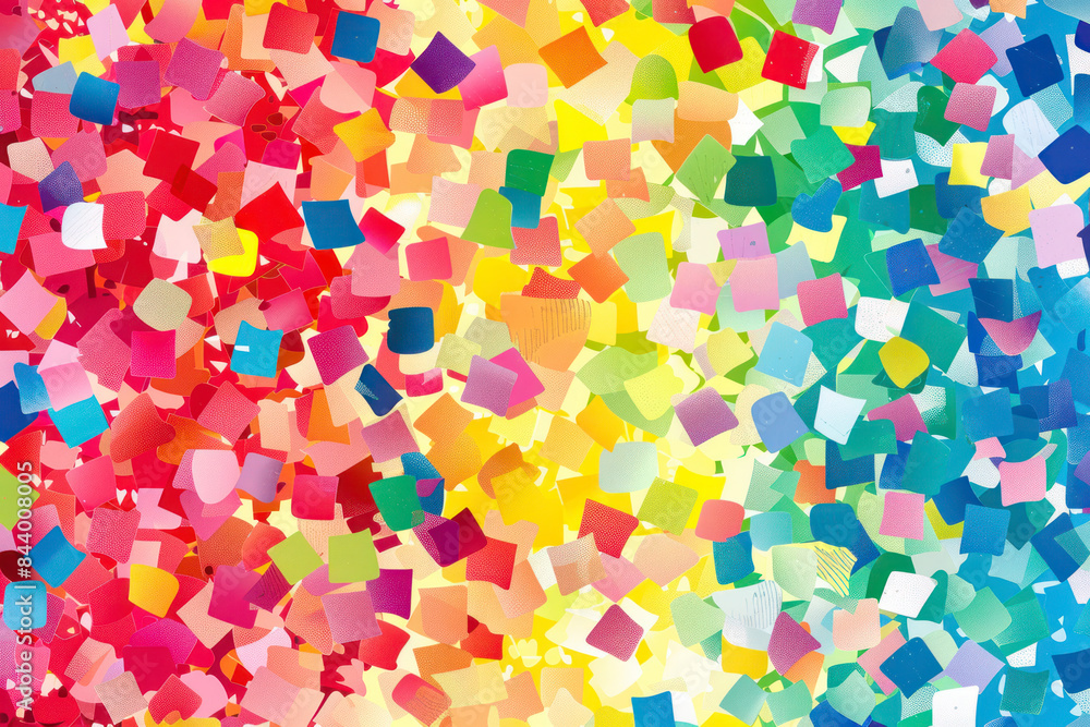 Colourful Rainbow confetti geometrical seamless pattern. Colourful Rainbow confetti geometrical seamless pattern.