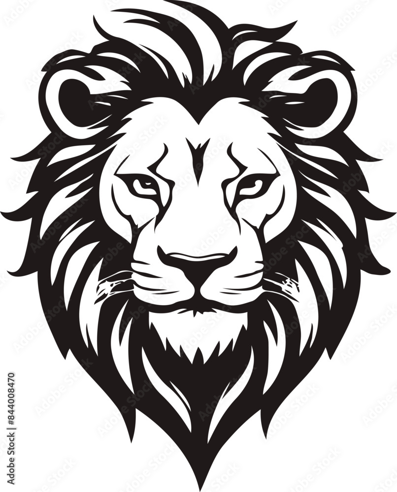 Fototapeta premium vector Lion Head mascot Silhouette