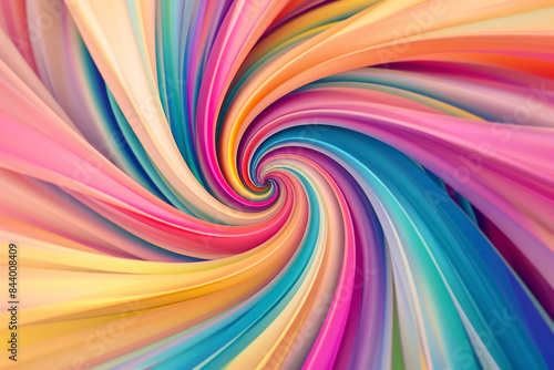 Colorful spiral ribbon. Abstract vector background with colorful lines.