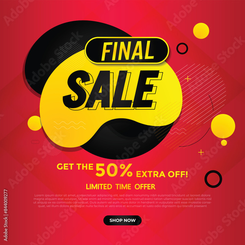 Final sale banner template vector design 