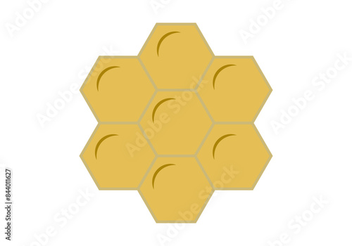 Panal de abejas en fondo blanco