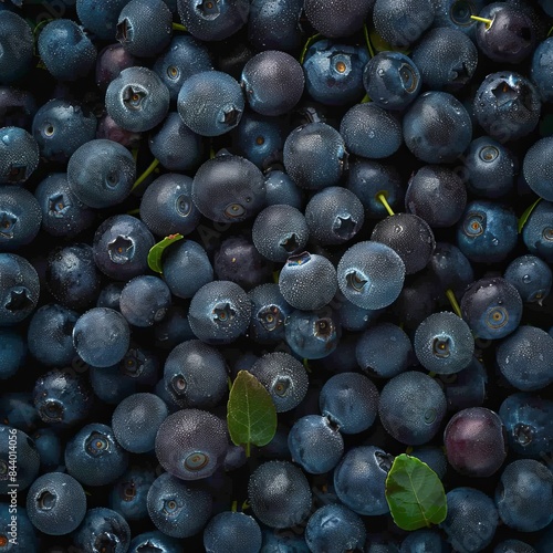 Blackthorn berry texture background, Prunus spinosa fruits pattern, many sloe berries mockup, sloeberry banner photo