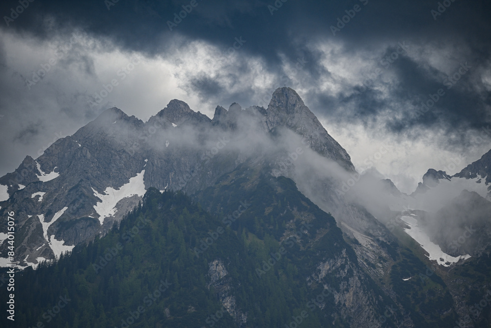 mountains in the snow