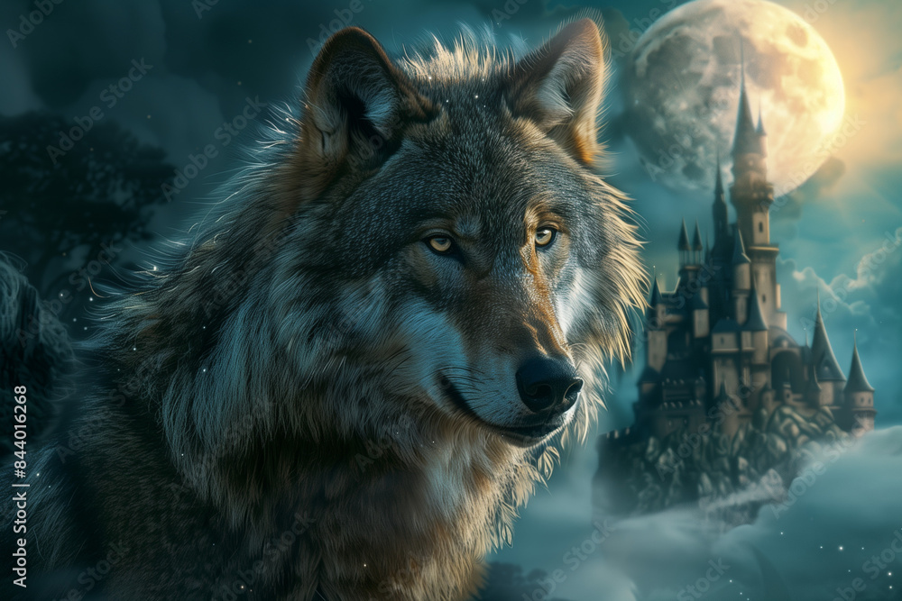 Cool, Epic, Beautiful, and Unique photo of Wolf, Wallpaper Background with Majestic Wildlife (generative AI) Cool, Epic, Beautiful, and Unique photo of Wolf, Wallpaper Background with Majestic Wildlife (generative AI)
