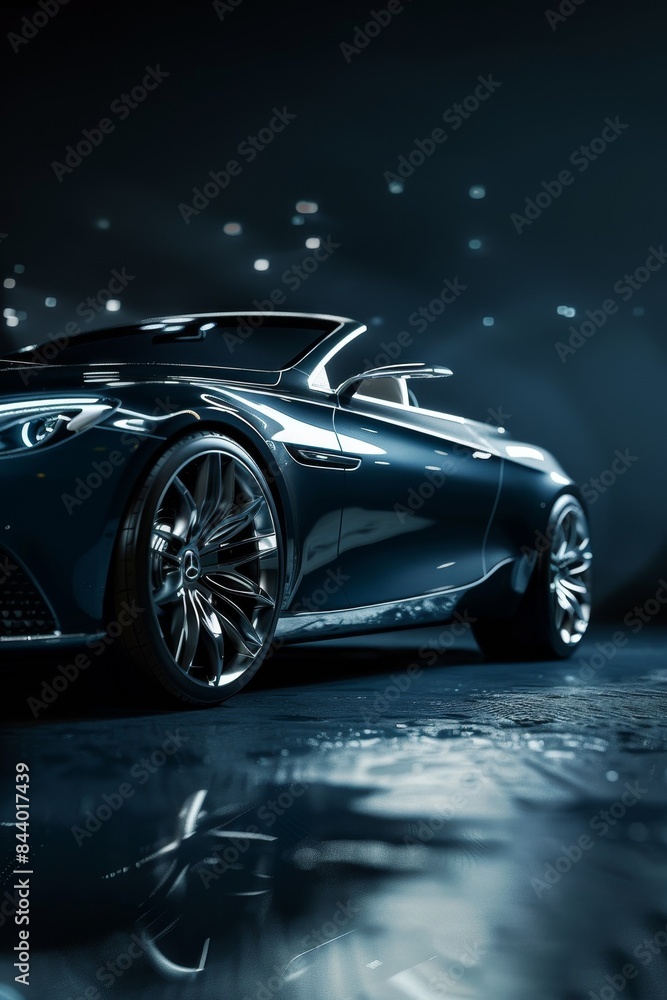 Luxury car  on dark background Generative AI