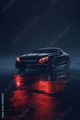 Luxury car on dark background Generative AI