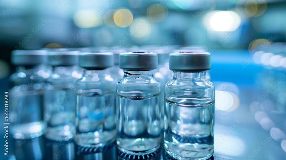 Medical Vials in Laboratory Setting Medical Vials in Laboratory Setting