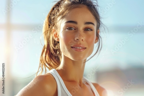 Fit Woman Posing in Sunlight Free Download Fit Woman Posing in Sunlight - GFXLoad