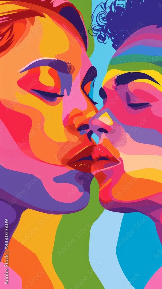Fototapeta premium Vibrant LGBTQ+ Clip Art Bundle for Surrealistic Pride Month Celebration