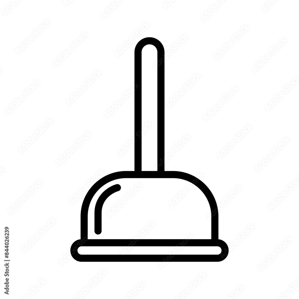 Plunger line icon. Housekeeping icon. Cleaning service icon isolated on white background. Transparent background, minimalist symbol. Vector images Plunger line icon. Housekeeping icon. Cleaning service icon isolated on white background. Transparent background, minimalist symbol. Vector images