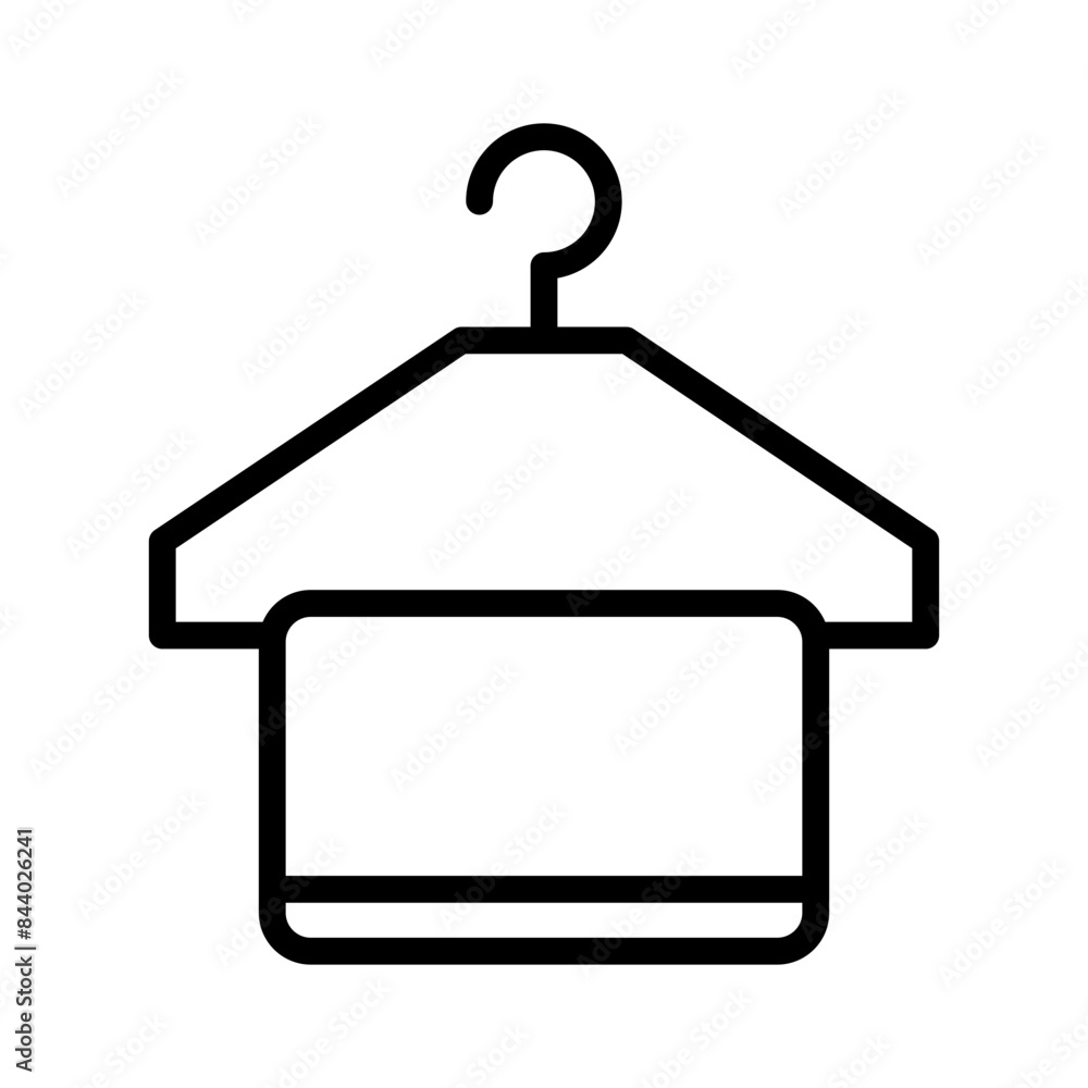Cloth hanger line icon. Housekeeping icon. Cleaning service icon isolated on white background. Transparent background, minimalist symbol. Vector images Cloth hanger line icon. Housekeeping icon. Cleaning service icon isolated on white background. Transparent background, minimalist symbol. Vector images