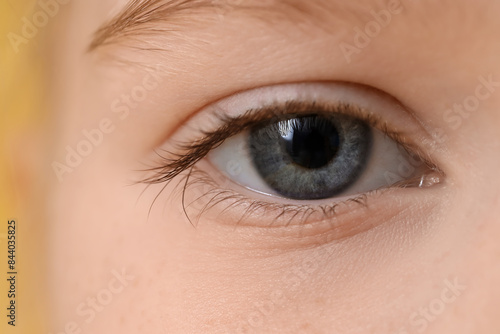 Little girl with blue eye, ...