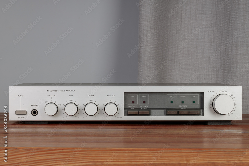 Obraz premium Vintage Stereo Amplifier Front