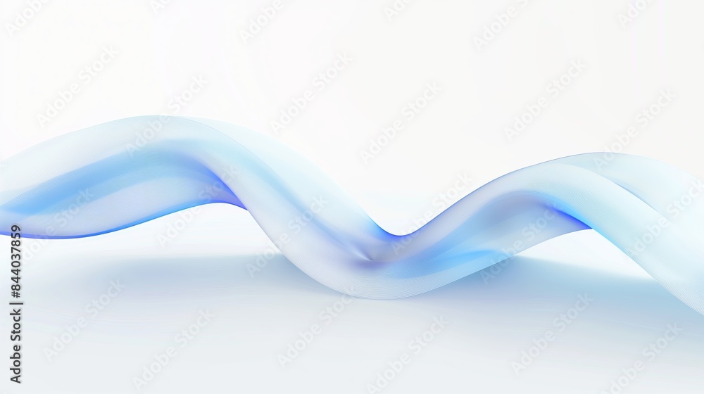 An abstract blue and white gradient shape on the white background. An abstract blue and white gradient shape on the white background.