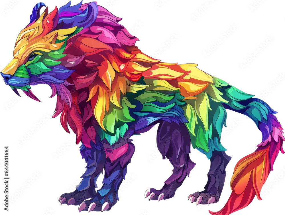 Fototapeta premium Vibrant LGBTQ+ Pride Month Clip Art Bundle with Realistic Plush Depiction for Eco-conscious Artists and Designers