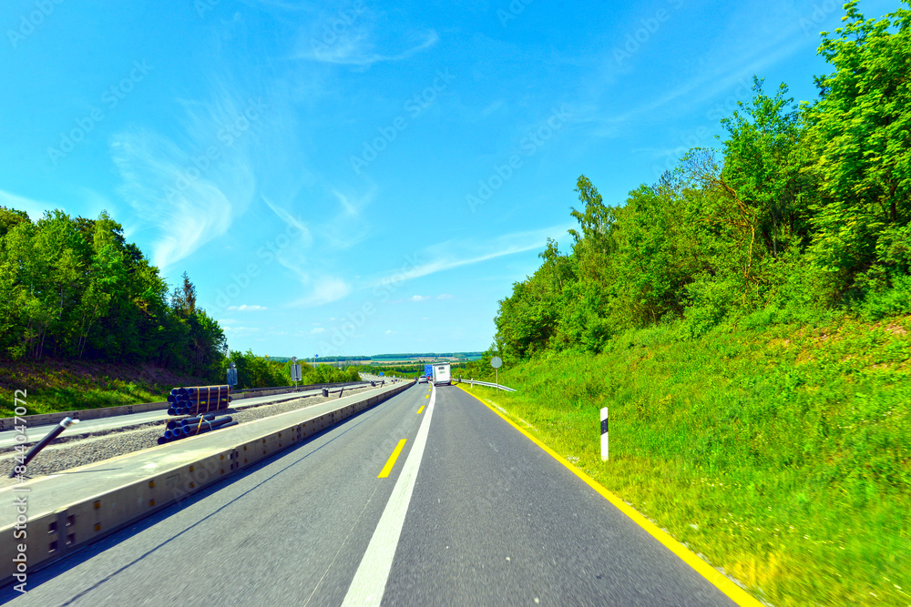Fototapeta premium A7 bei Marktbreit (Richtung Würzburg)