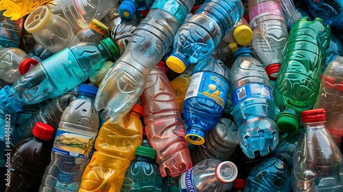 Water bottles made of plastic contaminate our oceans, posing a danger to the environment. © xelilinatiq