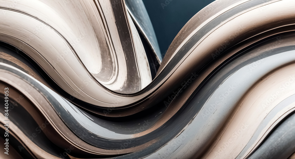Abstract Wavy Pattern of Beige and Gray Stripes Abstract Wavy Pattern of Beige and Gray Stripes