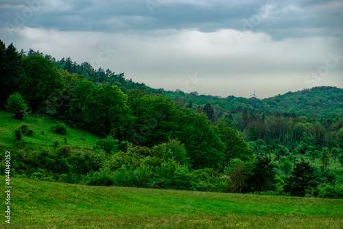 Beautiful landscapes of Bavaria during a thunderstorm.