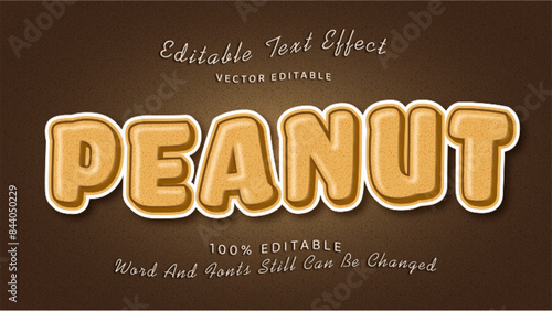 peanut text effect, editable text peanut theme.