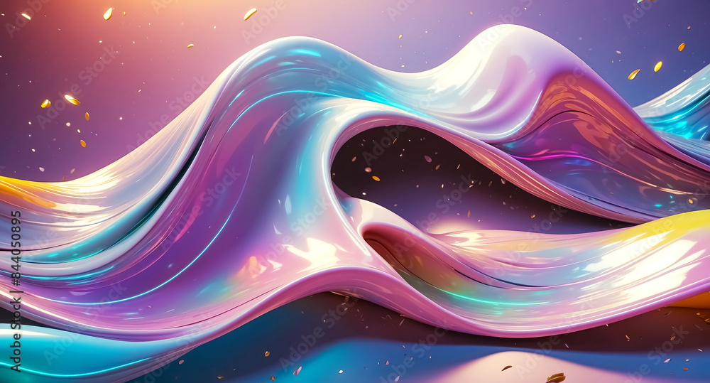 Abstract Shiny Liquid Wave Background Abstract Shiny Liquid Wave Background
