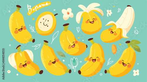 Banana clipart. Banana vector illustration cartoon