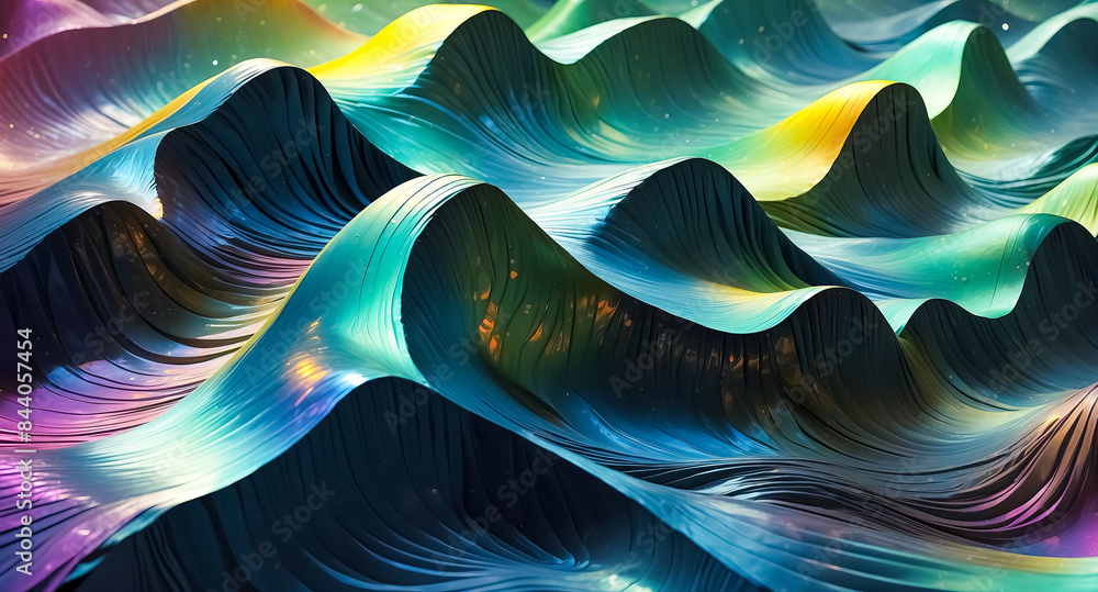 Obraz premium Abstract Waves of Color