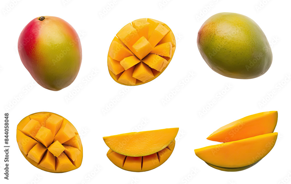Isolated PNG Mango Fruit, GENERATIVE AI Isolated PNG Mango Fruit, GENERATIVE AI