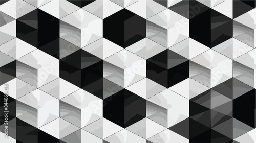 Black and white abstract textured geometric seamles