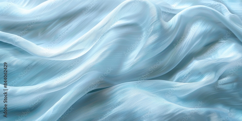 Fototapeta premium A close up view of blue fabric with texture and pattern