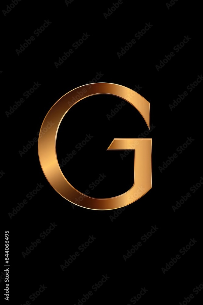 A simple and elegant design featuring the letter G in gold on a black background A simple and elegant design featuring the letter G in gold on a black background