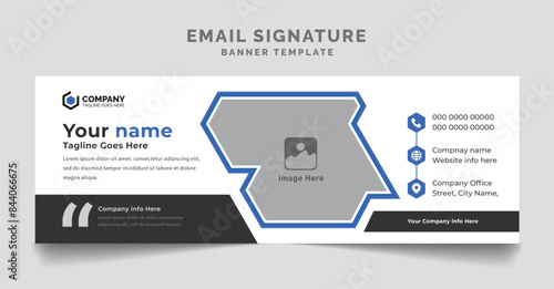 Creative email signature footer template modern design Layout