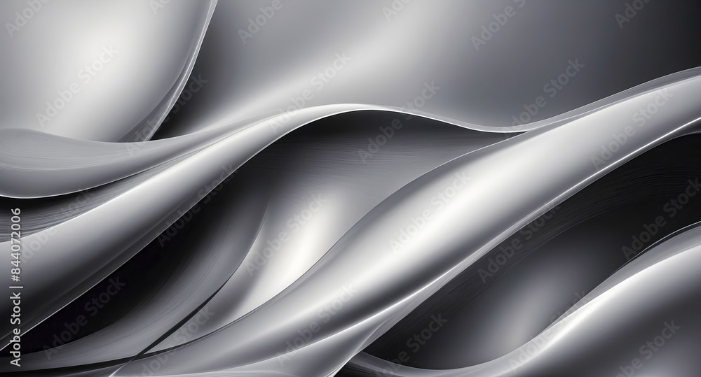Abstract Silver Waves Abstract Silver Waves