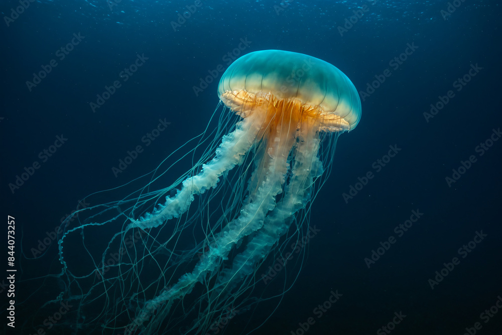 Jellyfish Floating in Water Jellyfish Floating in Water