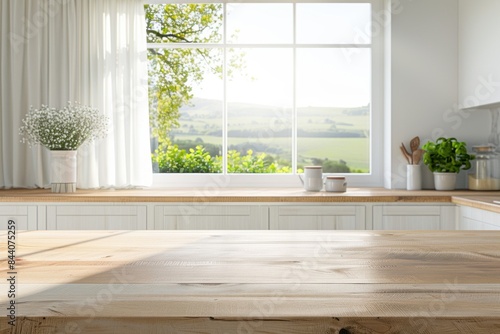 Bright and airy kitchen interior