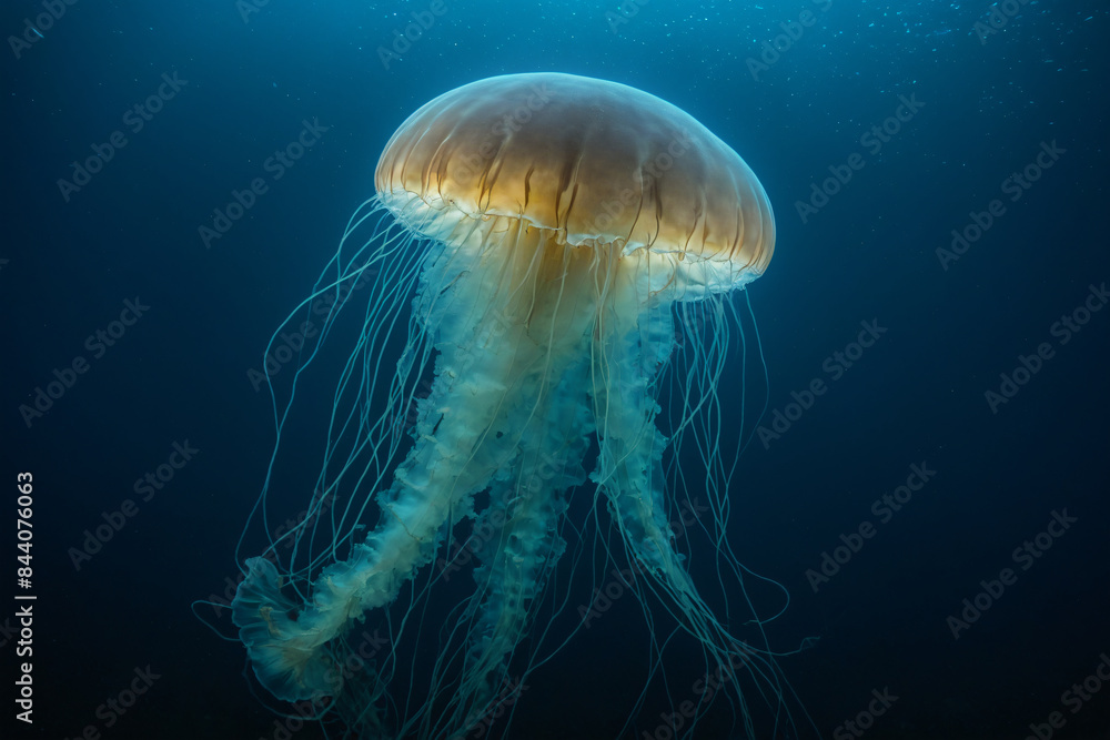 Jellyfish Floating in Water Jellyfish Floating in Water