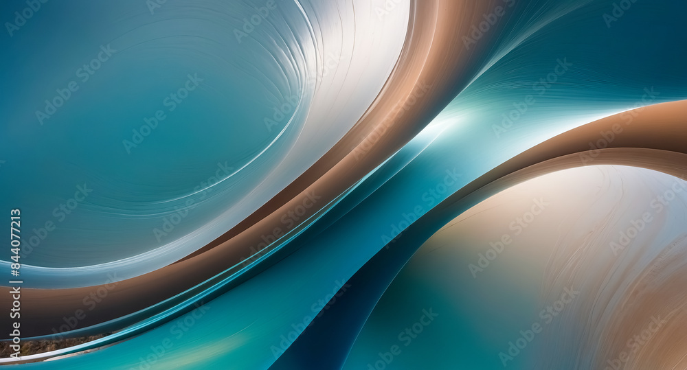 Fototapeta premium Abstract Blue and Brown Swirls