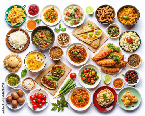 Wallpaper Mural Diverse Asian Cuisine Arranged on White Surface Torontodigital.ca