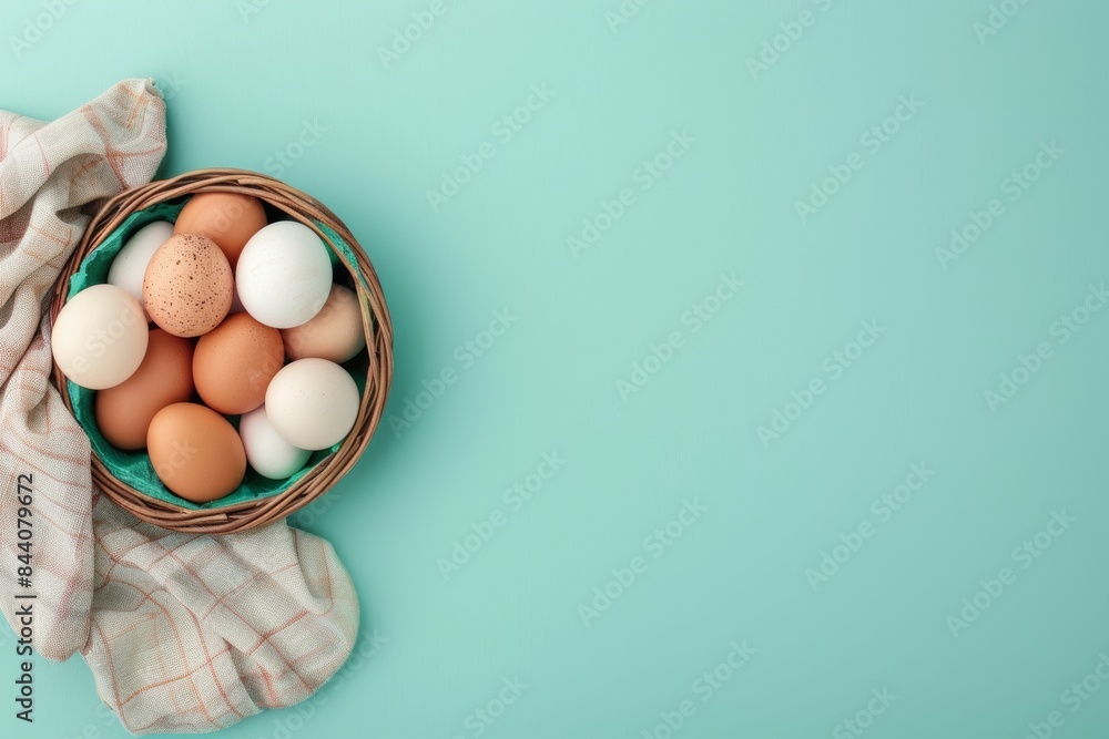 Fresh Farm Eggs in a Basket Fresh Farm Eggs in a Basket