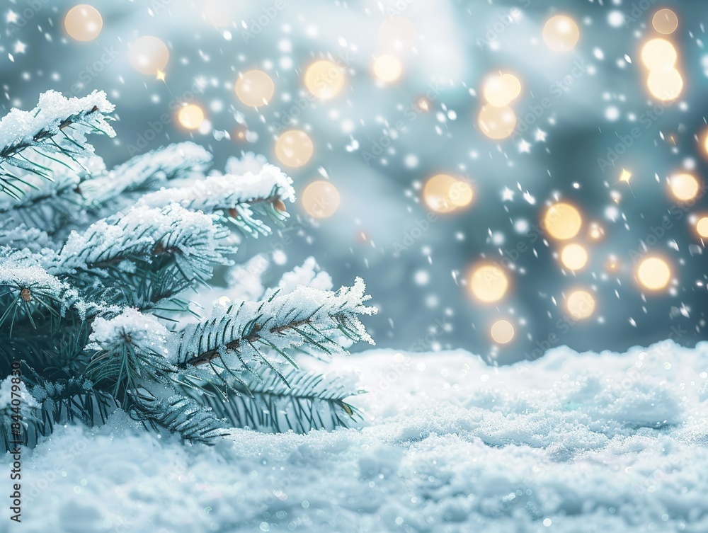 A snow covered pine tree with a bright blue sky in the background A snow covered pine tree with a bright blue sky in the background