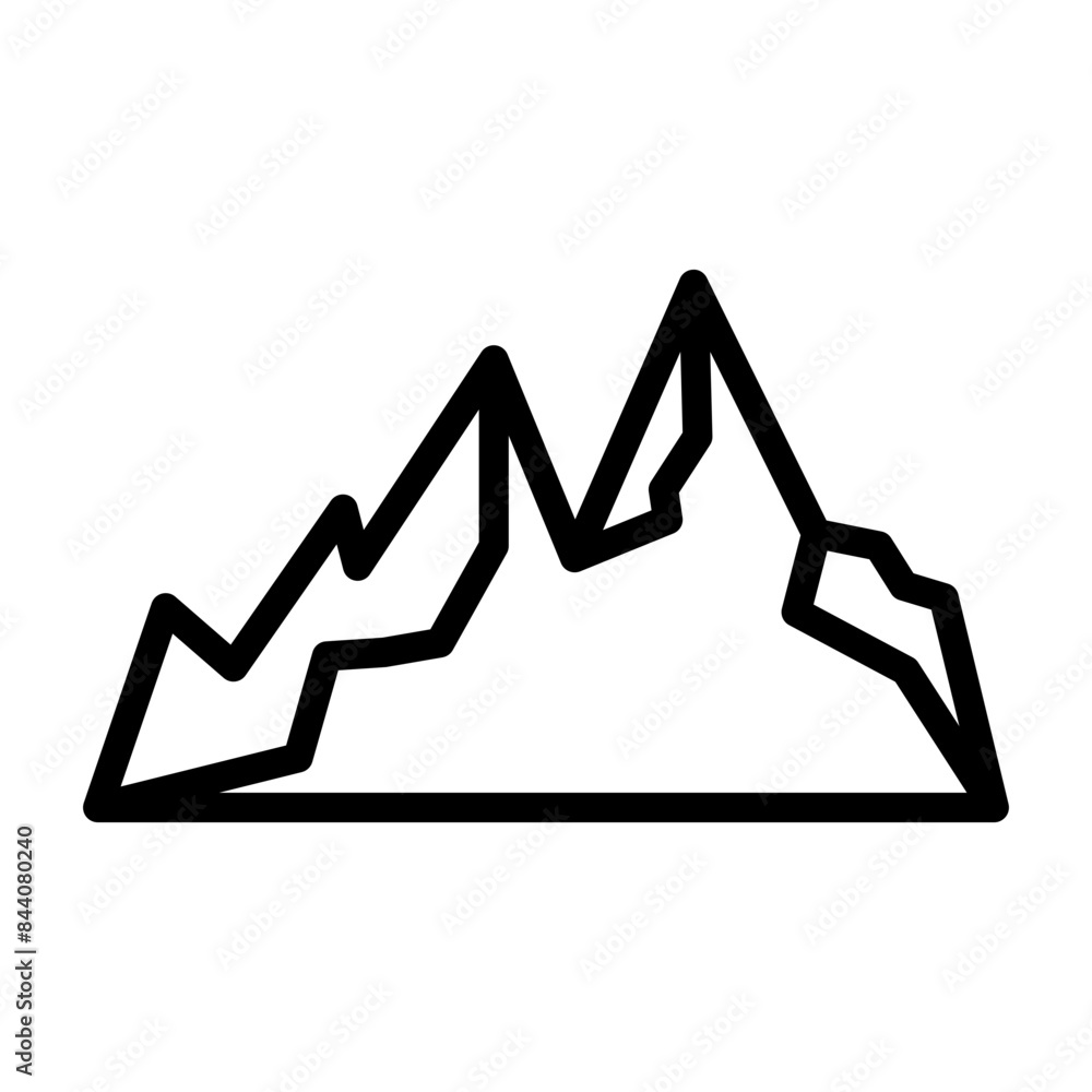 Mountain line icon. Mountain icon. Landscape icon isolated on white background. Transparent background, minimalist symbol. Vector images Mountain line icon. Mountain icon. Landscape icon isolated on white background. Transparent background, minimalist symbol. Vector images