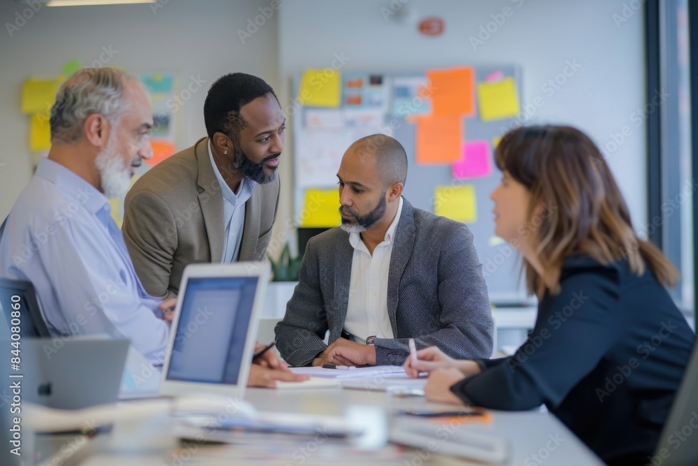 diverse team happily collaborated in a project diverse team happily collaborated in a project