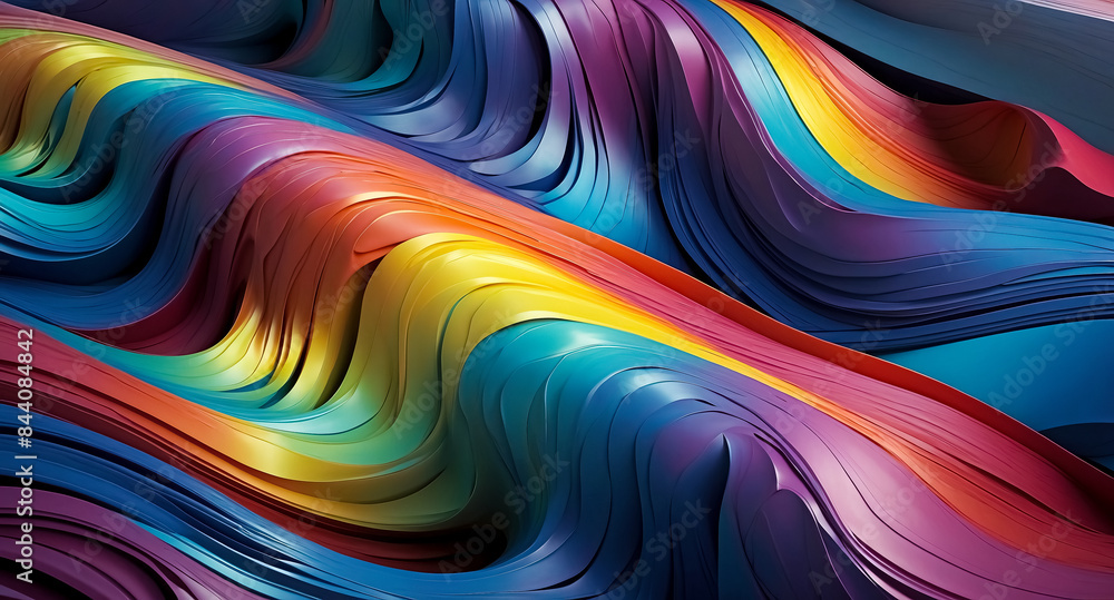 Abstract Colorful Wavy Lines Abstract Colorful Wavy Lines