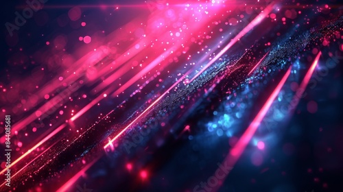 Glowing Abstract Lightscape with Futuristic Effects